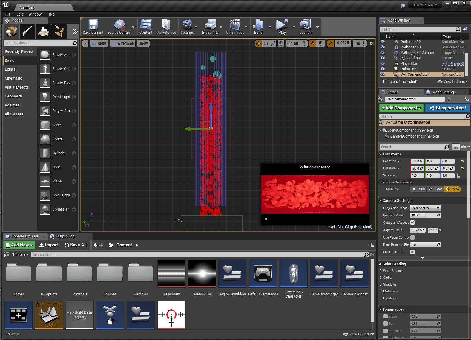 InnerSpace UE4 editor
