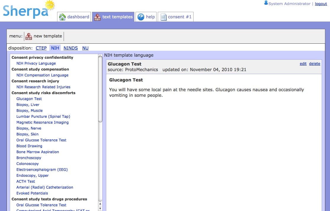 Sherpa - Text Templates