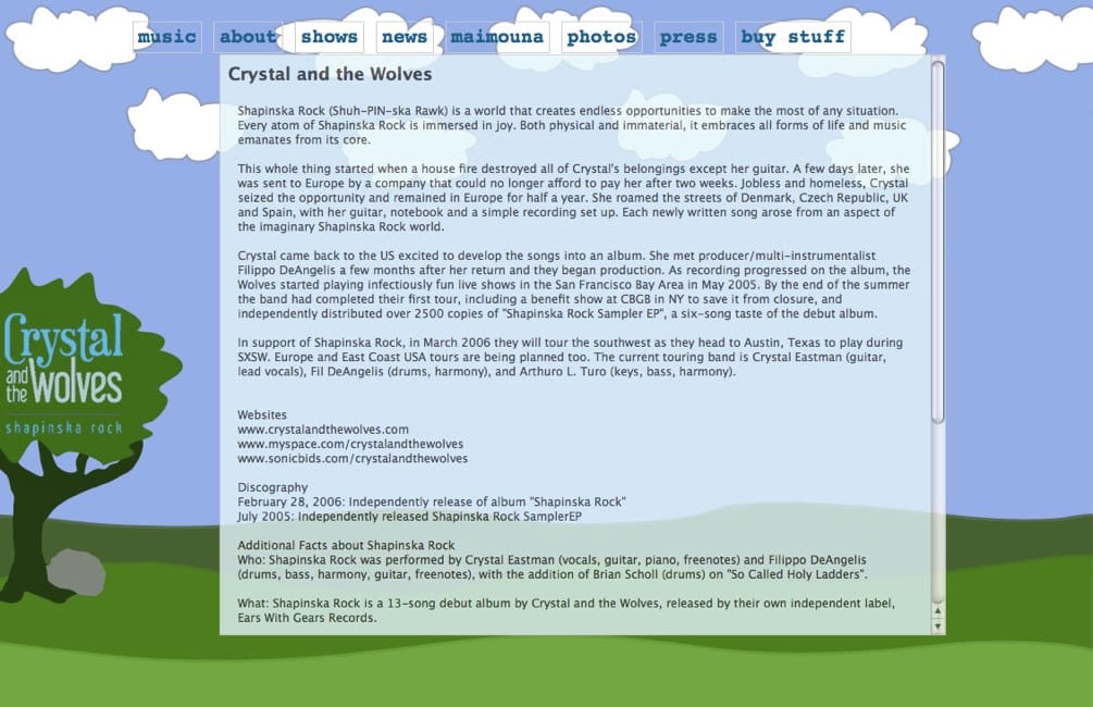 Crystal and the Wolves - Shapinska Rock Screen